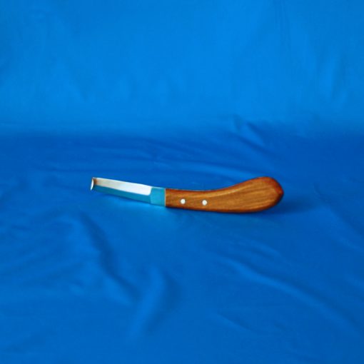 Нож копытный обоюдоострый с деревянной ручкой